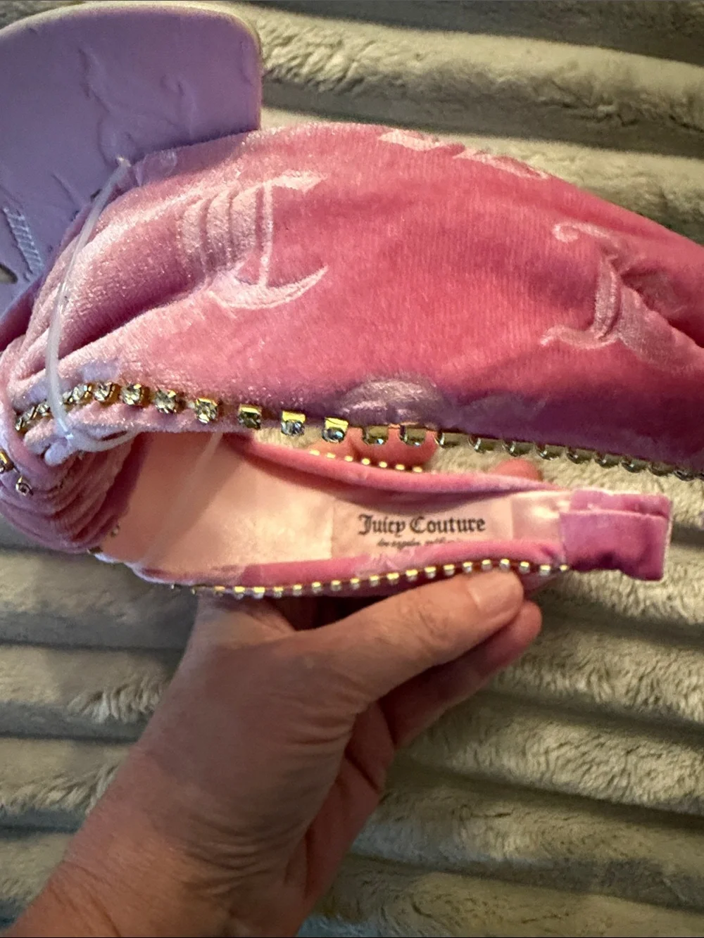 Juicy Couture Pink Velvet headband NWT